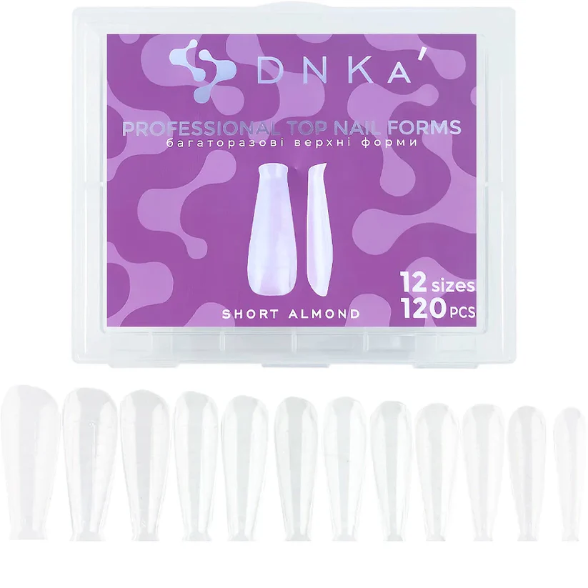Professional Top Nail Forms DNKa' Short Almond (120 pcs.)
