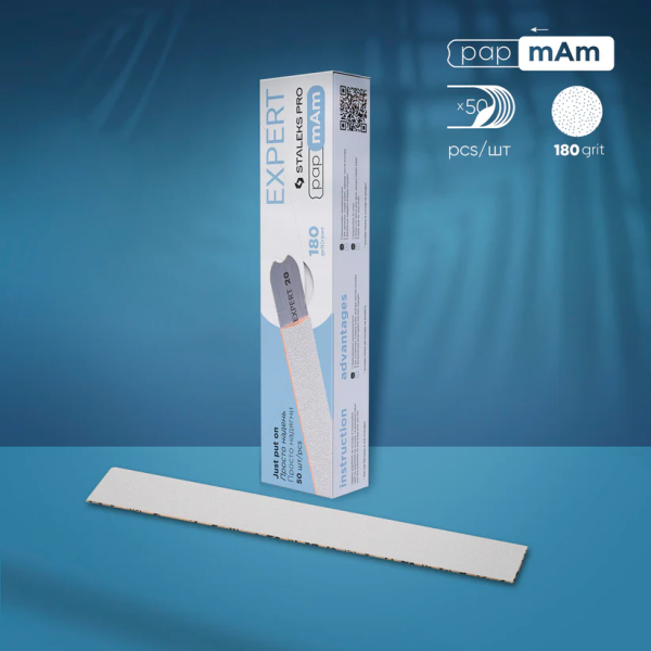 Limas desechables Staleks Pro pApmAm Expert sin espuma. Recta 20mm. (50 unid.)