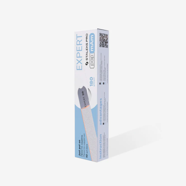 Limas desechables Staleks Pro pApmAm Expert sin espuma. Recta 20mm. (50 unid.)
